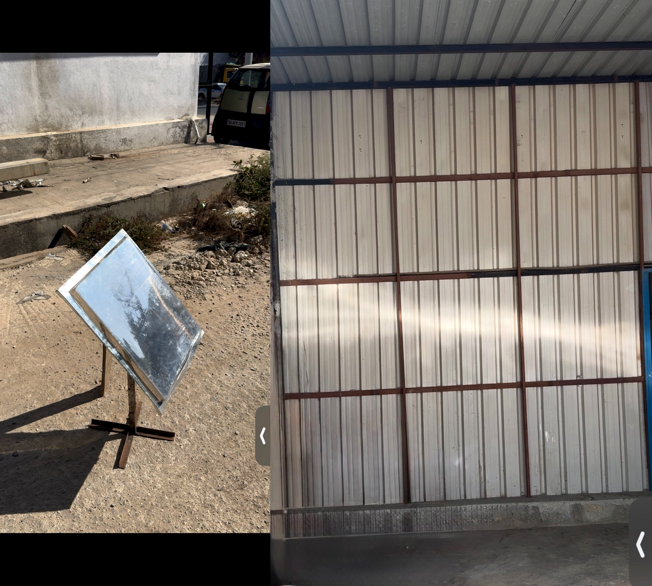 Passive solar reflector external installation